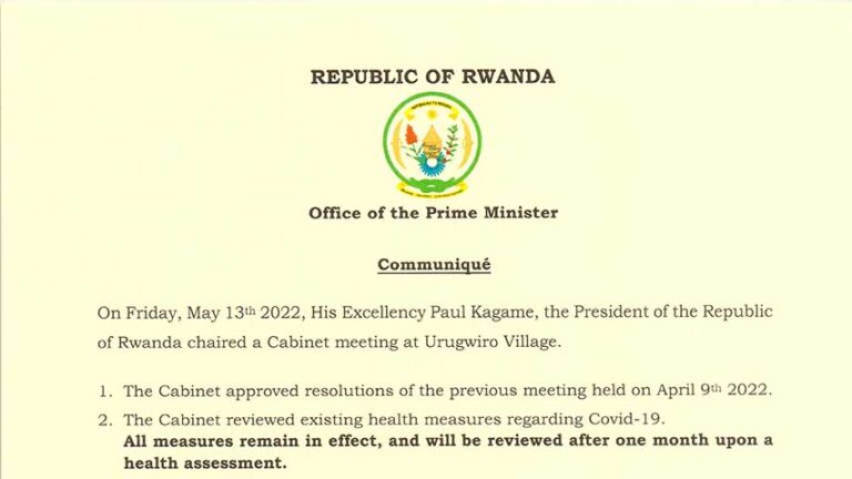 Covid updates from Rwanda